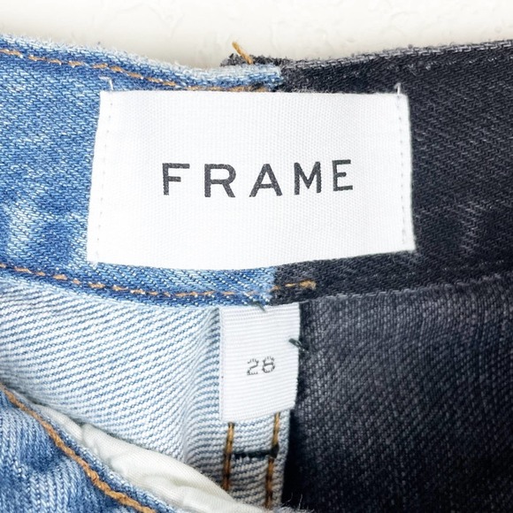 Frame Le Sylvie Black Indigo Mix Playtha Jeans Size 28 - Picture 7 of 7